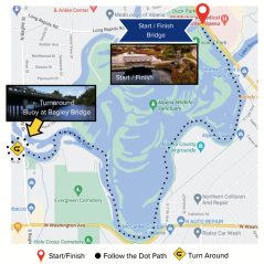 Wildlife Sanctuary Kayak Race Map