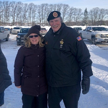 Here is a photo at the Wreaths Across America event.