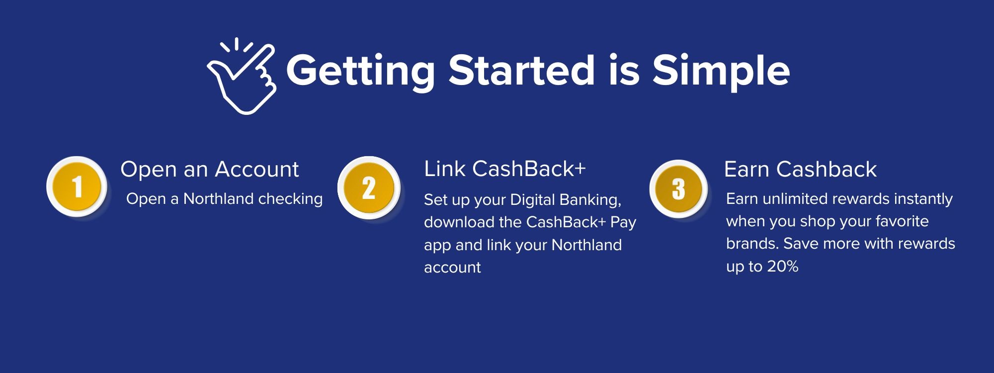 CashBack+ Page image that says It's Simple to Sign-Up